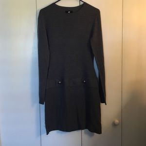 Dark Gray Sweater Dress