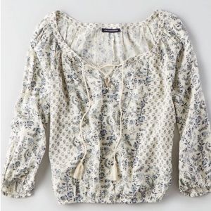 AEO Lace-up Bubble Top