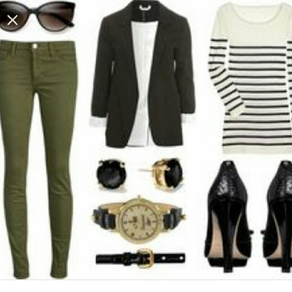 Olive Skinny Denim Jeans - Picture 3 of 3