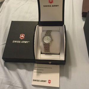 Swiss army diamond dial watch