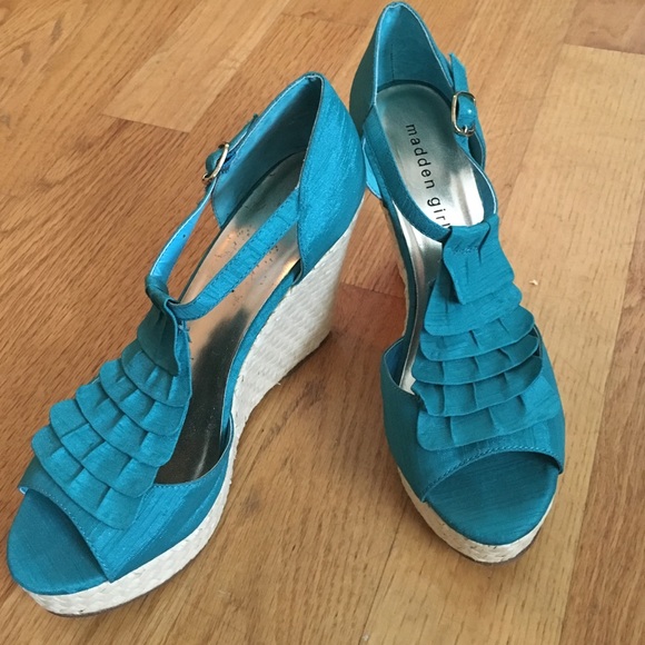 Turquoise Madden Girl Wedges
