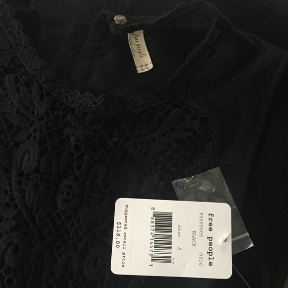 Free People Crochet Mini Dress LBD - Picture 4 of 4