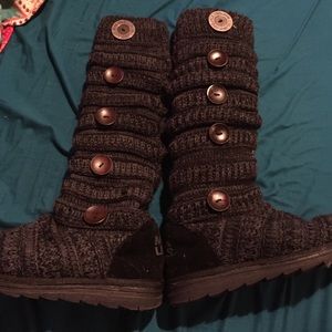 Dark Grey Knitted Muk Luks