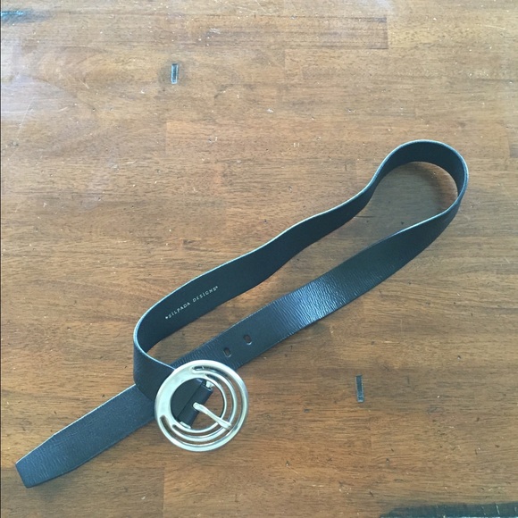 Silpada black belt with silver buckle