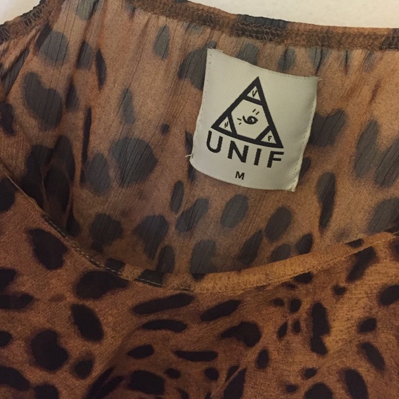 UNIF Tops - UNIF-- cheetah print high low top