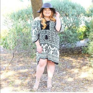 Off/on shoulder mini boho dress/ tunic top!