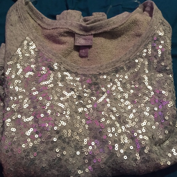 Gray Sparkly Sweater