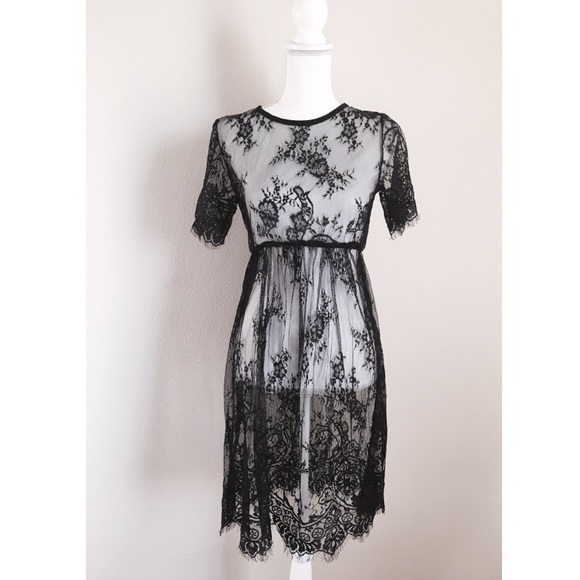 🆕 Black Lace Dress Cover/ Swimsuit Cover