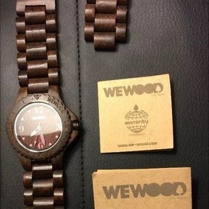 WeWood Brown/pink wood watch