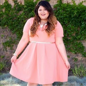 High quality coral/peach skater dress!