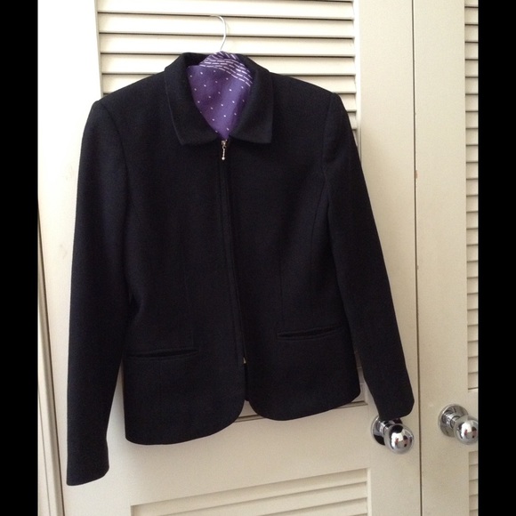 Gifted. Classic Blazer Petite black zip  vintage - Picture 1 of 4