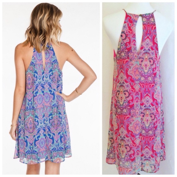 ❤️SOLD❤️Gorgeous Punch Print Swing Dress - Picture 3 of 4