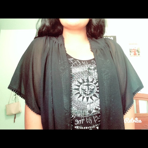 Black Sheer Kimono
