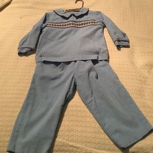 Smocked two piece set