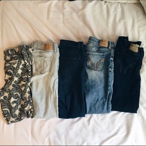 5 JEANS BUNDLE ( HOLLISTER & F21 )
