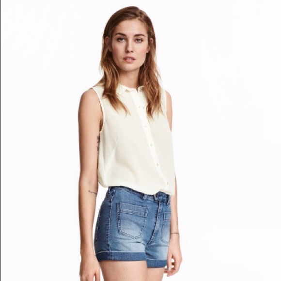 H&M Sleeveless Chiffon Blouse