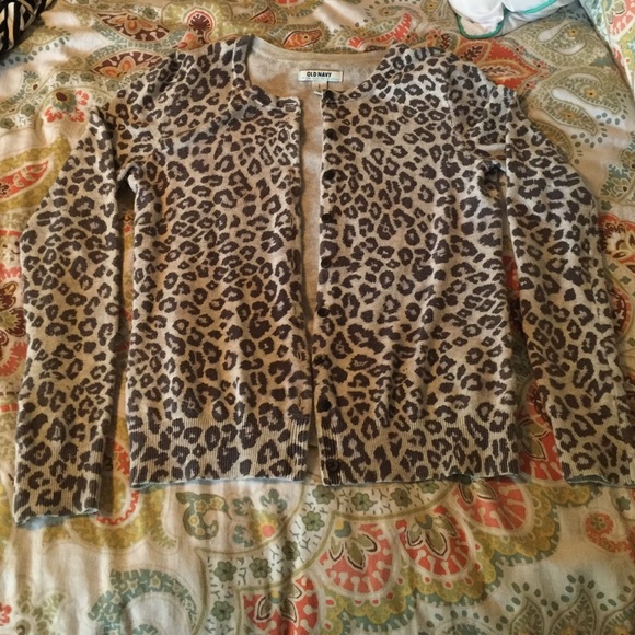 Leopard print grey cardigan - Picture 2 of 2