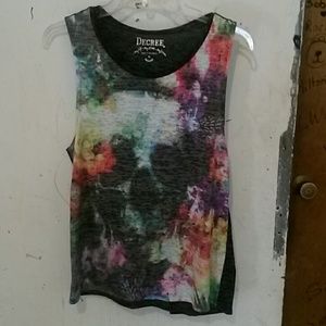Rainbow skull tank top