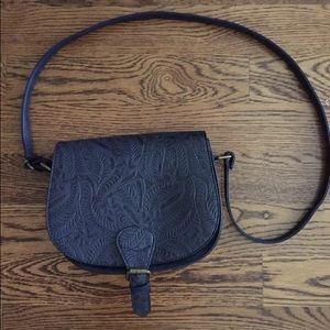 Free People vegan leather purse dark blue
