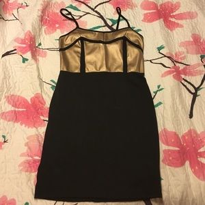 Gold and black dress