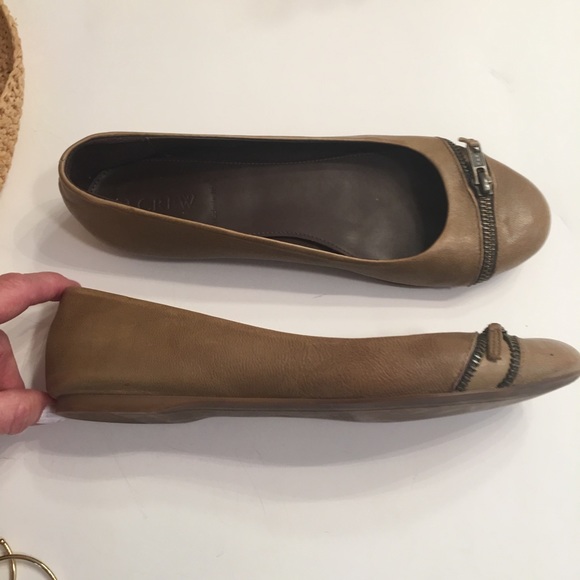 J Crew Zipper Ballet Flats - Picture 2 of 4