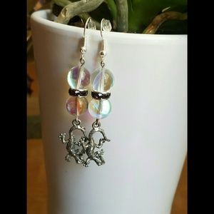 Hologram Quartz Handmade Earrings