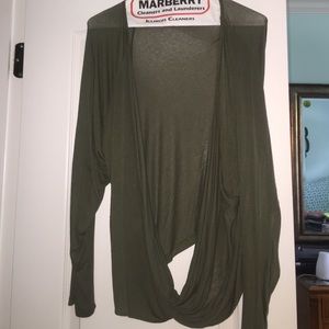 Olive Green Top/Cardigan