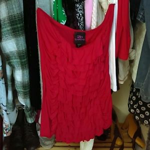 Red tube top