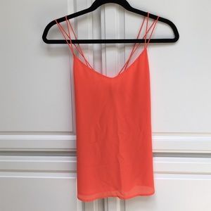 Naked Zebra Criss Cross Back Orange Top