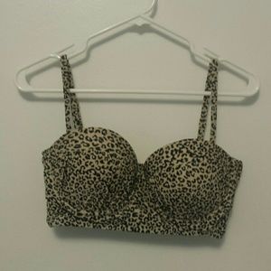 Leopard Print Bikini Top