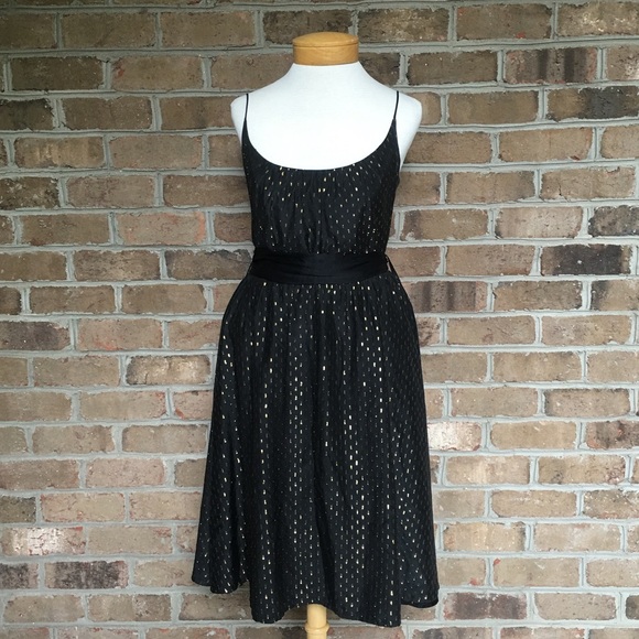 Elegant French Connection Gold/Black Ballet Dress