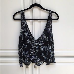 Intimately Free People Cropped Printed Rose Tank