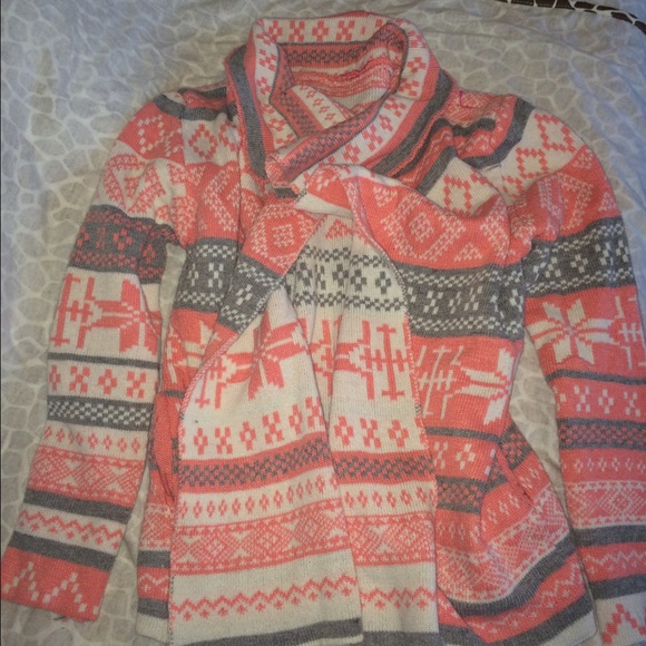 Aztec print sweater/cardigan