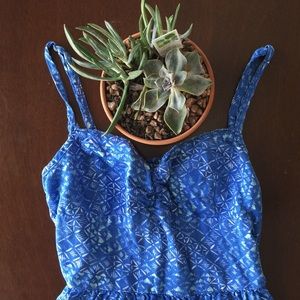 Blue Aztec Maxi Dress