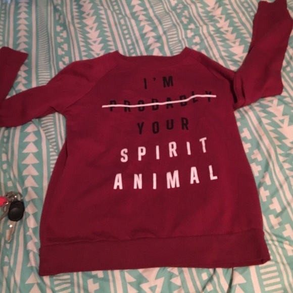very soft maroon sweater !