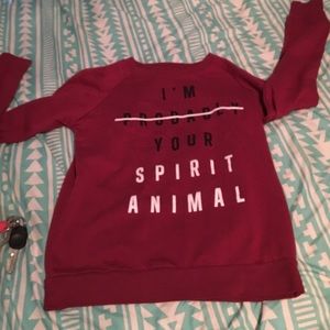 very soft maroon sweater !