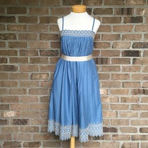 Beautiful Cotton Embroidered Dress Banana Republic