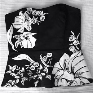 White House Black Market Embroidered Bustier Top