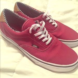 Red vans mens shoe