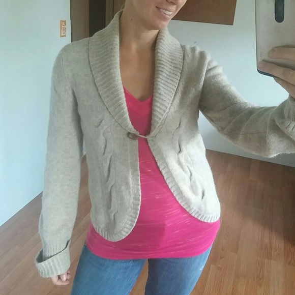 REI Fitted Wool Cardigan