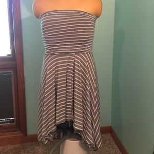 Gray high low dress