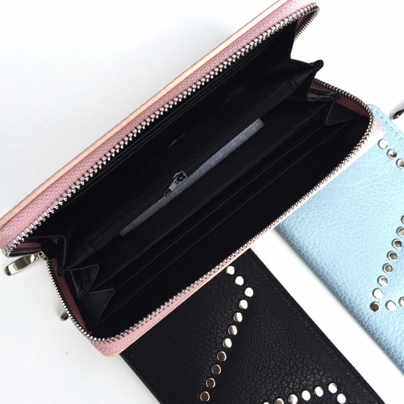 NWT || Blush Rose Faux Leather Studded Wallet - Picture 4 of 4