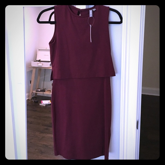 Maroon tank dress