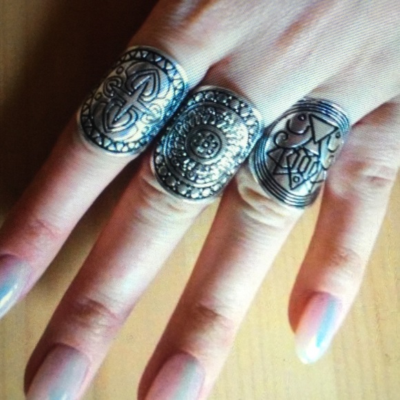 ❗️ LAST ONE ❗️Gypsy Boho knuckle Ring set 🌟 - Picture 3 of 4