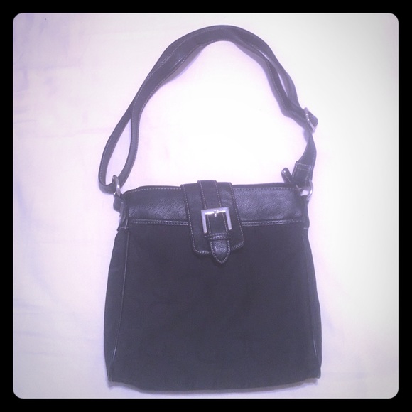 Small Black Merona Purse with Adjustable Strap