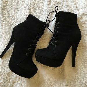 Forever 21 Black lace up boots