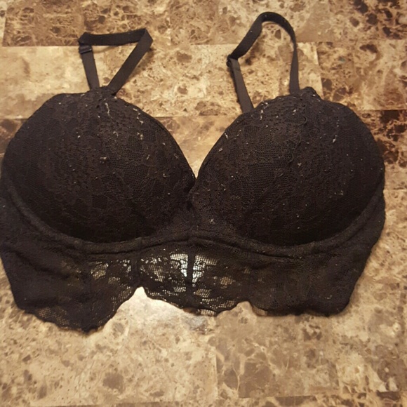 VS Pink Floral Lace Bralette