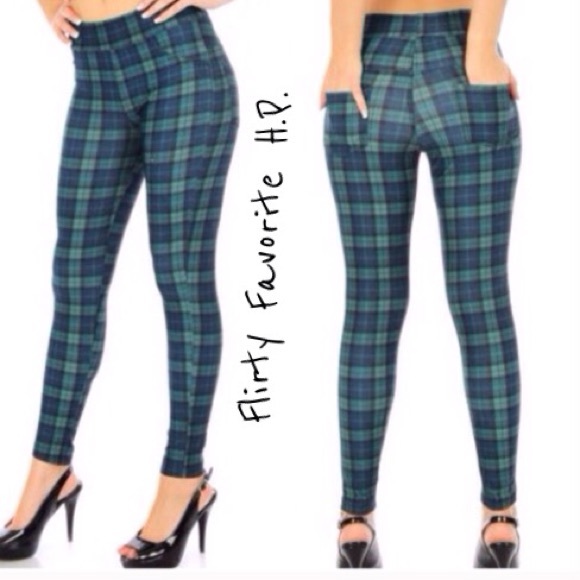 FLIRTY Checkered leggings/skinny pants.