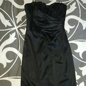 WHBM little black strapless dress