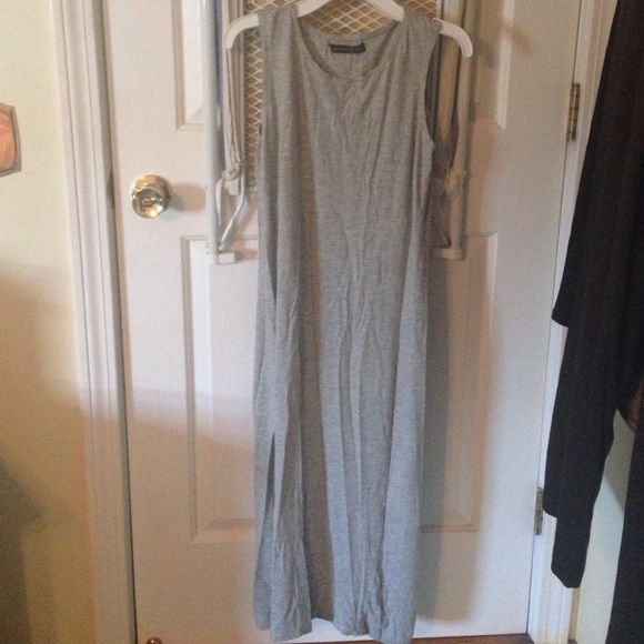 Gray tight fitted maxi dress